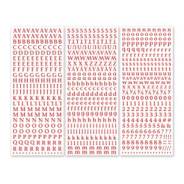 Red Mini Letter Stickers: Red Classy Mini ABC/123 Stickers - Creative ...